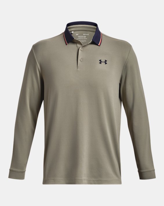 Men's UA Playoff 3.0 Long Sleeve Polo in Green image number 4
